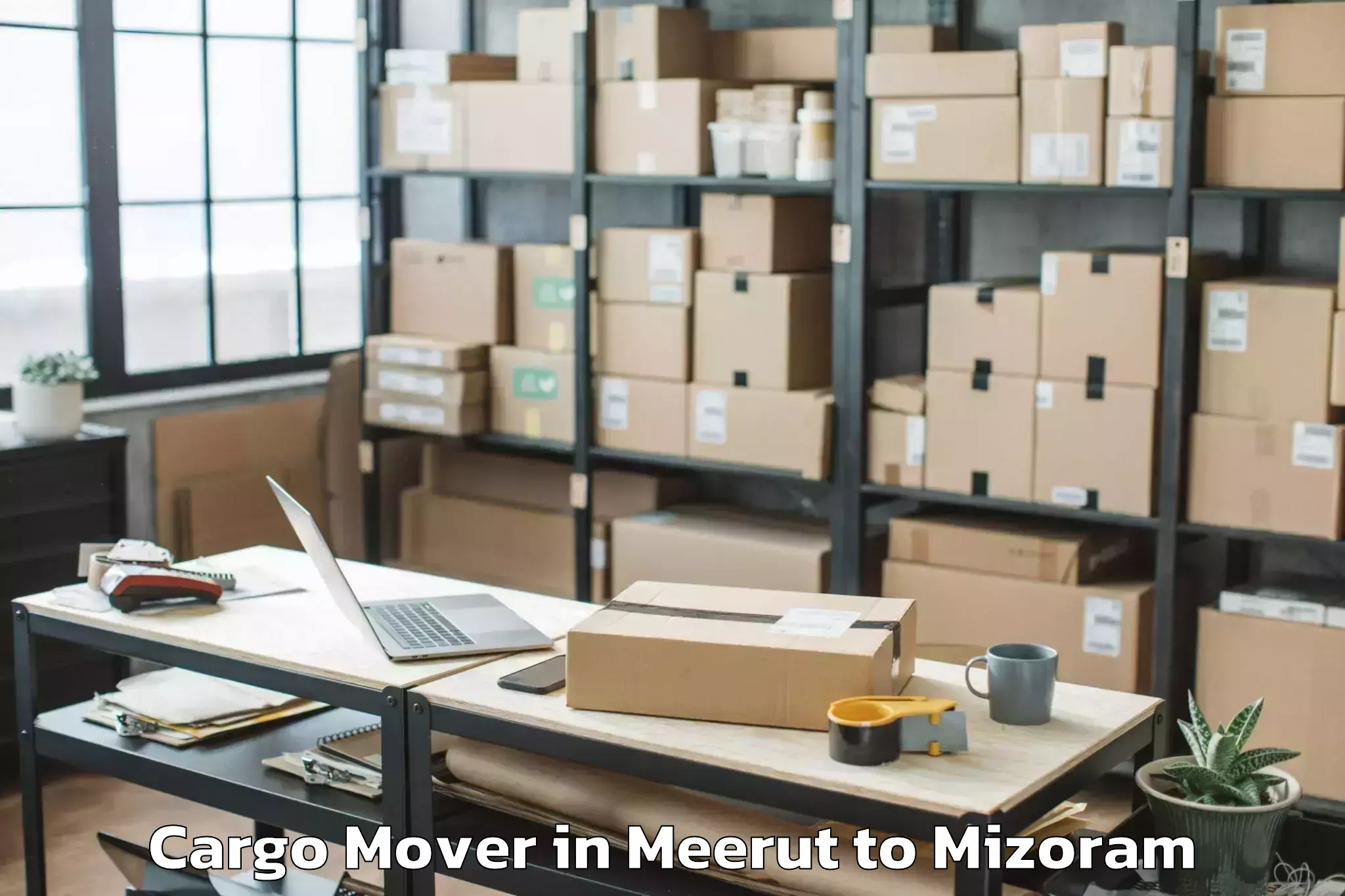 Leading Meerut to Bilkhawthlir Cargo Mover Provider